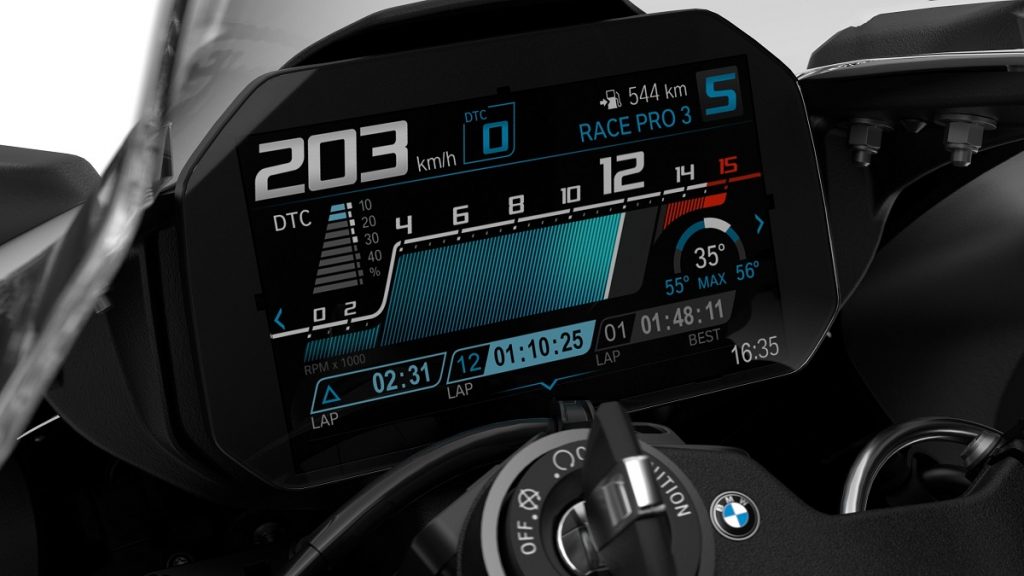 painel da nova BMW S 1000RR