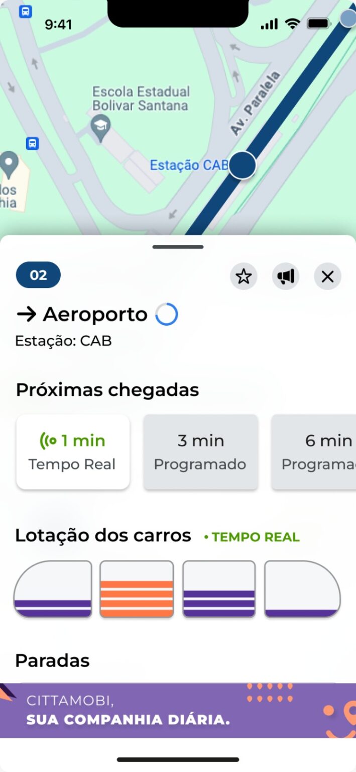 Aplicativo mostra previsão de horário dos trens do metrô de Salvador ...