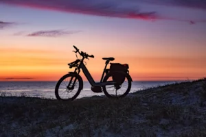 Bike elétrica na praia